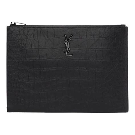 ysl clutch vintage|ysl crocodile clutch.